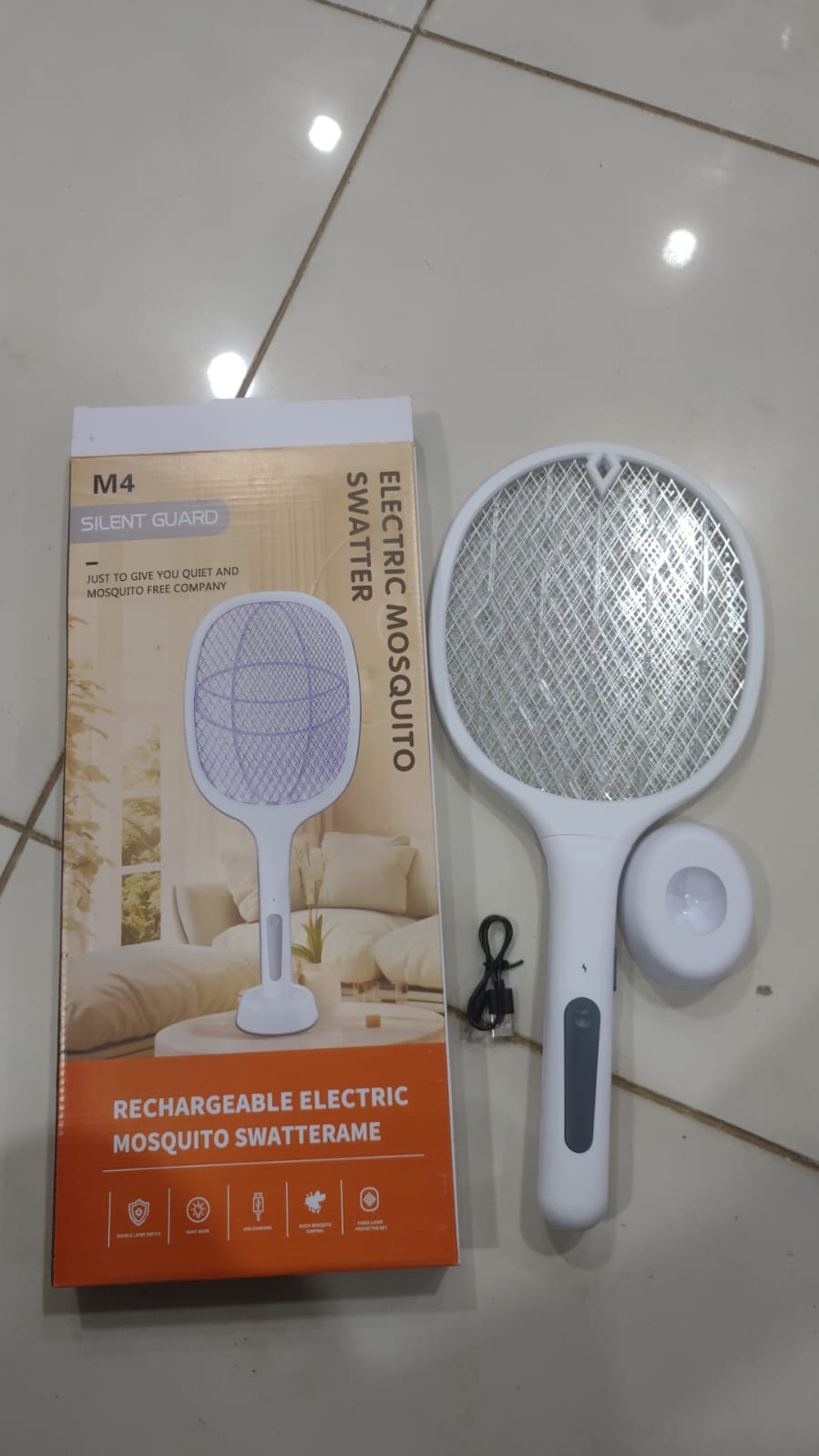 Rechargeable Mosquito Racket With Stand